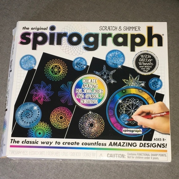 The original Spirograph game scratch & shimmer create amazing art - Picture 1 of 9